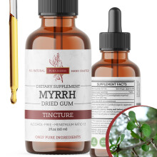 Pura Herba Bio Myrrhe Flüssigextrakt - Alkohol-Freie Tinktur Tropfen | Non-GMO, Vegan, Glutenfrei | 2 Fl Oz | Hergestellt in den USA