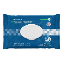 McKesson Waschlappen Tücher, Duftend - Einweg Feuchttücher für Erwachsene - Alkohol-Frei - No-Rinse Formel - 48 Stück