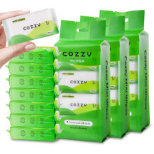 Toallitas de Viaje Ultra-Compactas COZZY - Suaves y Amigables con la Piel, Sin Fragancia, Sin Alcohol