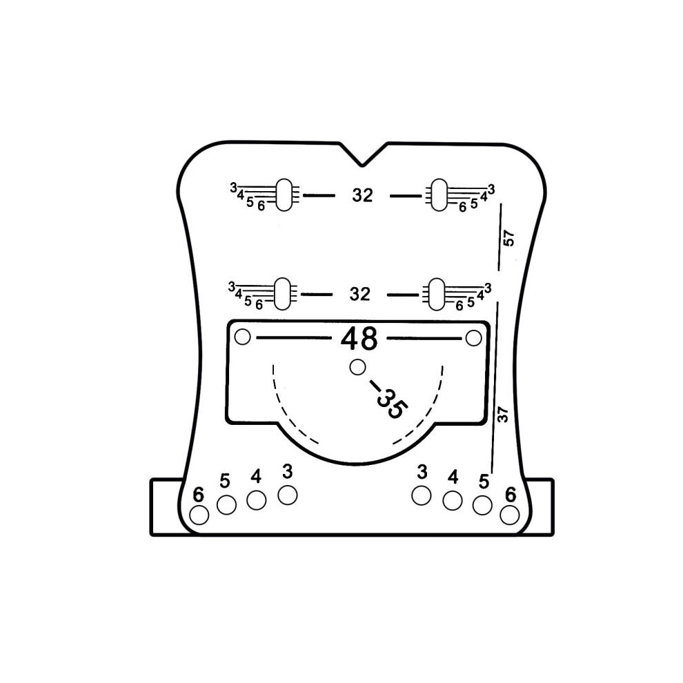 35mm Hinge Drill Jig Aluminium Template