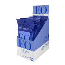 EO Handreinigingsdoekjes, 10 Doekjes (6 Verpakkingen), Franse Lavendel, Plantaardige Alcohol met Essentiële Oliën