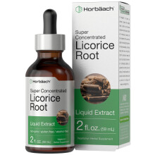 Extracto de raíz de regaliz Horbach | 2 fl oz | Tintura sin alcohol | Suplemento líquido vegetariano