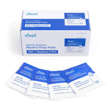 Alcohol Wipes, 100 Stuks Medische & Professionele Steriele Alcohol Prep Pads Individueel Verpakt 2-Ply Antiseptische Alcohol Pads