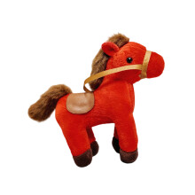 Pendentif à breloque en forme de cheval en peluche, pour-Rouge