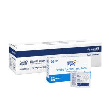 Dynarex DynaSafety Sterila Alkoholrengöringsdukar - Medium - 70% Isopropylalkohol, Individuellt Förpackade - 40 Lådor, 50 per Låda