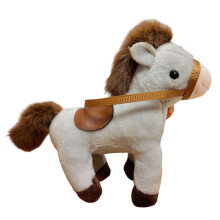 Porte-clés en peluche cheval populaire, pendentif pour les-Gris