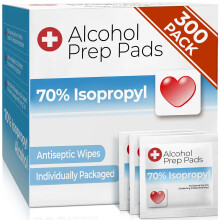 Alcohol Wipes Individually Wrapped - 400 Stuks Prep Pads met 70% Isopropyl Alcohol