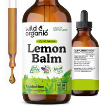 Wilde & Biologische Citroenmelisse Tinctuur - Ondersteuning voor Stemming - Vegan, Suiker & Alcoholvrije Supplementen
