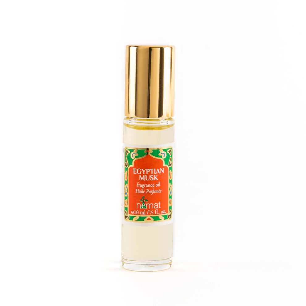 Nemat International Egyptian Musk Perfume Oil Roll-On - Egyptian Fragrance Oil Roller (No Alcohol) Perfumes For Women And Men By Nemat Fragrances, 10 Ml / 0.33 Fl Oz