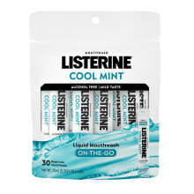 Listerine Cool Mint Sans Alcool Sachets, Rince-Bouche en Portions Individuelles