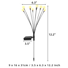 Solar Garden Firefly Light 6-Head 2 Pack