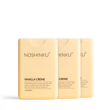 Noshinku - Gel Hidratante de Manos Recargable Vainilla Crme 3-Pack, Tamaño de Viaje