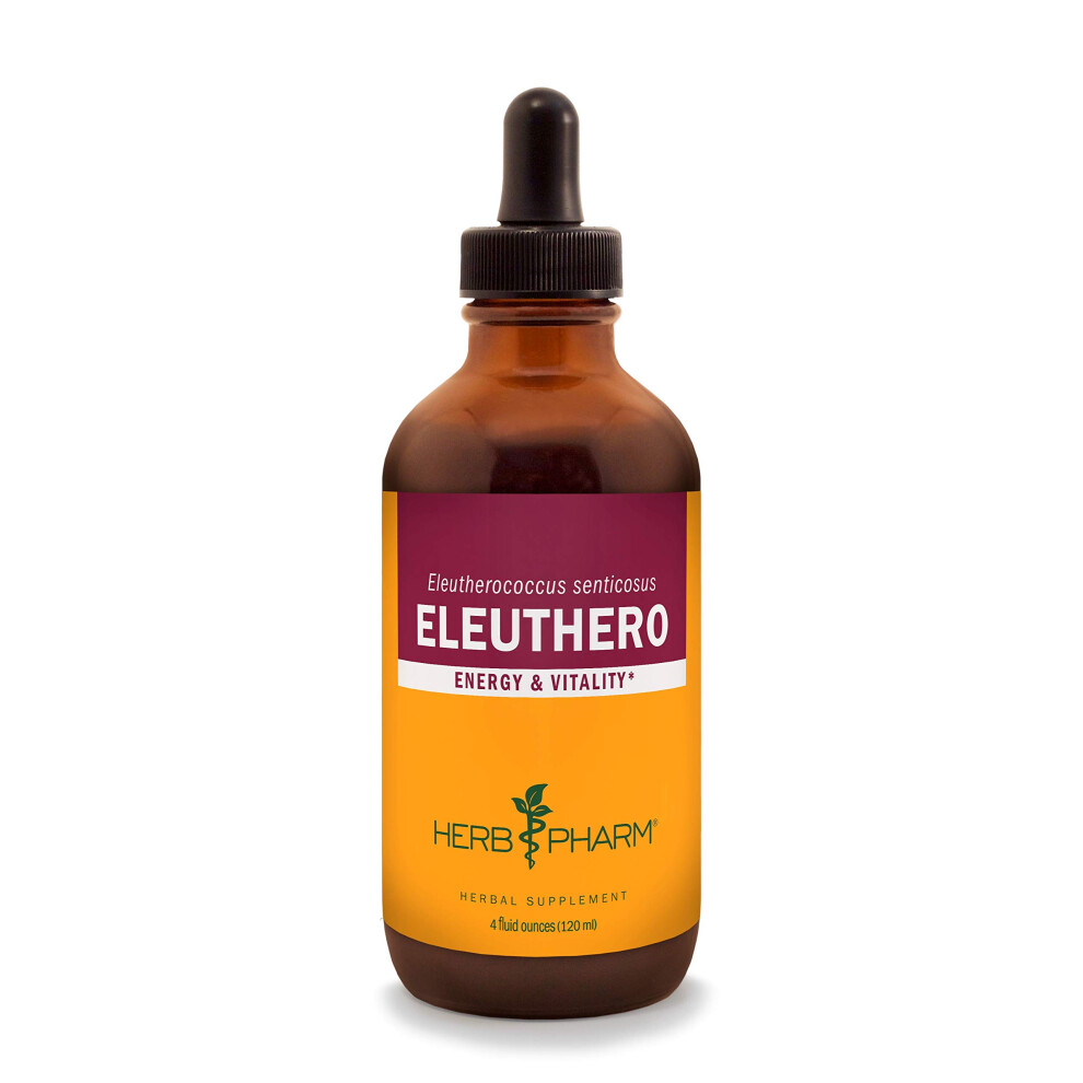 Herb Pharm Eleuthero (Siberian Ginseng) Root Liquid Extract For Energy And Stamina, Cane Alcohol, 4 Ounce