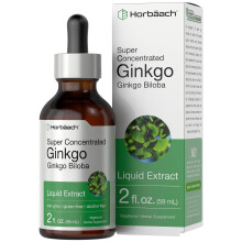 Horbach Ginkgo Biloba Extract Liquid 2 fl oz | Alcohol-Free Herb Supplement | Vegetarian, Non-GMO, Gluten Free