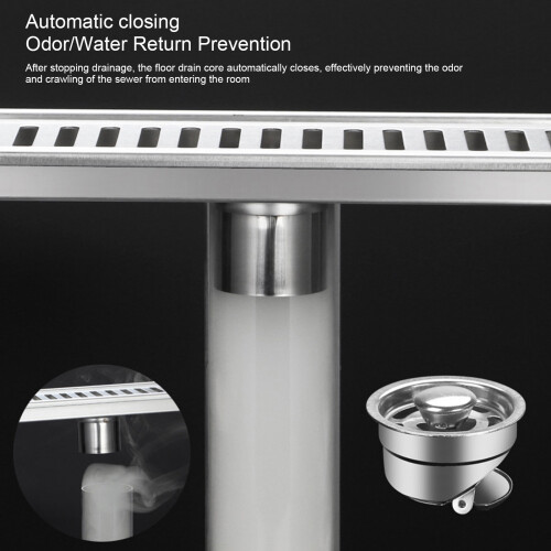 304 Steel Rectangular Shower Floor Drain 40cm