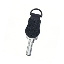 Sturdy Aluminum Alloy Keychain Holder For 2 To 6-Black  carbon