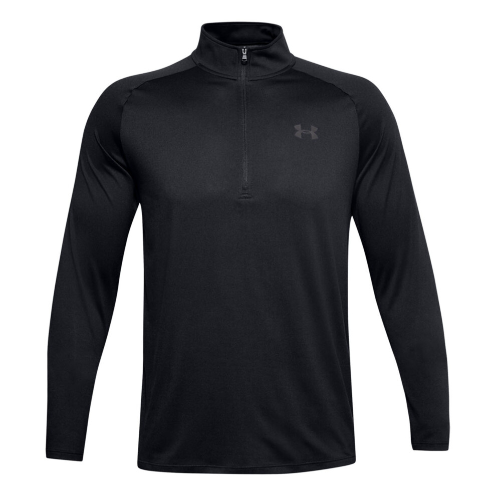 Under Armour (S, Black/Charcoal Grey) Mens 2.0 Half Zip Technical Top Black,Grey