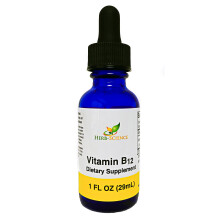 Herb-Science Liquide Vitamine B12 - Pressé à Froid, Haute Absorption, Végétalien, Sans Alcool, Gouttes Sublinguales