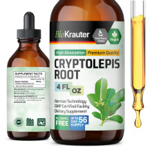 BIO KRAUTER Extrait de Cryptolepis Sanguinolenta - Teinture Végane pour le Soutien Immunitaire - Sans Alcool ni Sucre - 4 Fl.Oz.