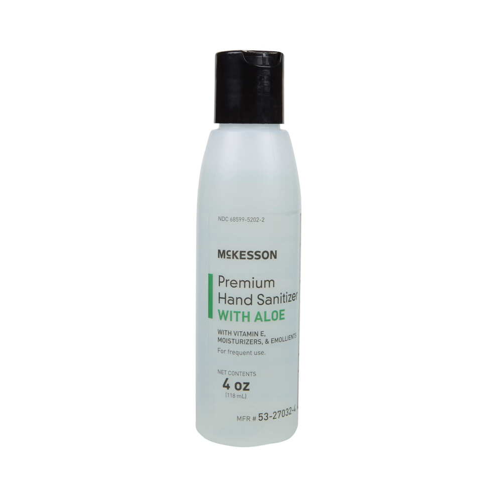 Mckesson Hand Sanitizer With Aloe, 4 Oz Pump Bottle [Pack Of 1] - 70% Ethyl Alcohol, Spring Water Scent, No-Rinse Sanitizing Gel With Vitamin E And Mo