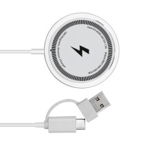 Magnetische schnelle 15-W-Schnellladestation mit doppelten-Weiß