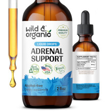 Wilde & Organische Bijnierondersteuning Tinctuur voor Positieve Stemming - Adrenal Complex met Ashwagandha