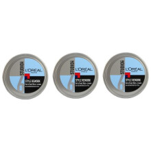 3 x L'Oreal Studio Line Style Rework Out Of Bed Fibre Cream 150ml