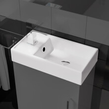 Nes Home 400mm White Ceramic Basin with 1 Tap Hole