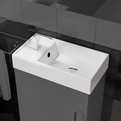 NES Home Nes Home 400mm White Ceramic Basin with 1 Tap Hole
