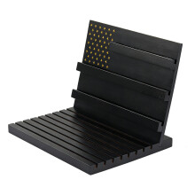 Premium Style 11 Row Item Holder Made Of Dark Wood For-Black