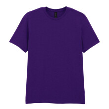 (L, Fan Dark Purple) Gildan Mens Soft Style Ringspun T Shirt