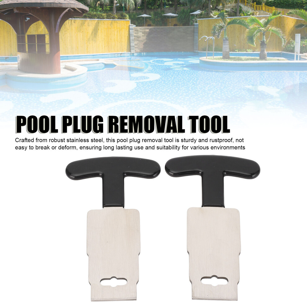 Stainless Steel Pool Plug Tweezers 2pk