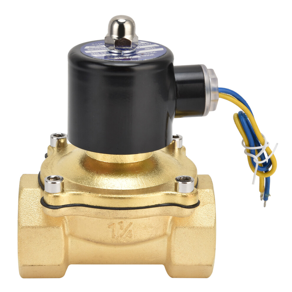 1-1/4" Brass NC Solenoid Valve 2W-320