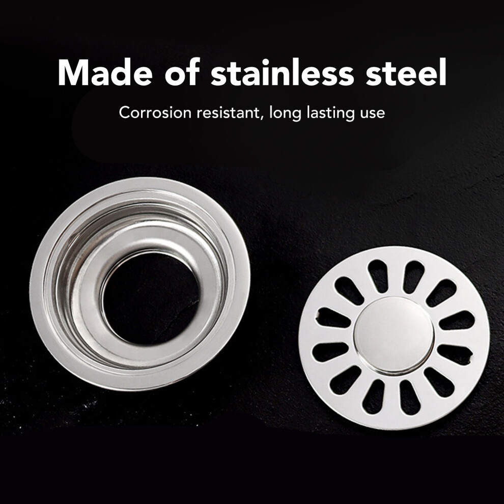 Durable Round Floor Drain Anti Odor 304 Steel 7444352935932