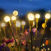Solar Firefly Decorative Lamp 6 Head 2pk