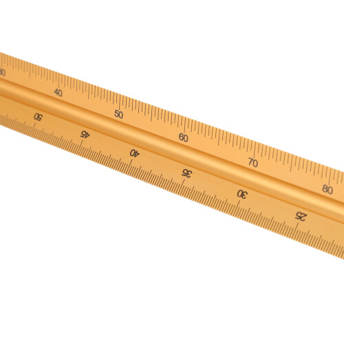 30cm Multifunction Triangle Ruler Gold