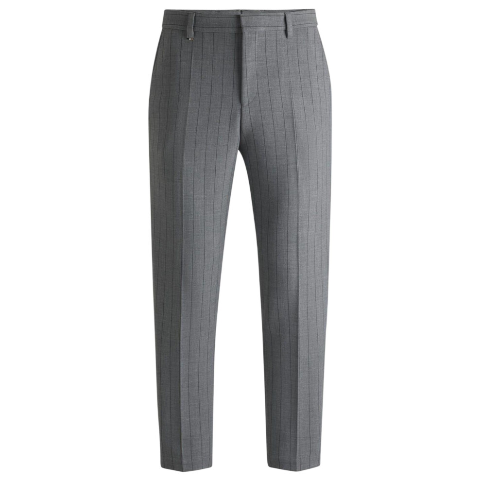 Hugo Boss (36R, Medium ) Mens Slim Trousers Grey