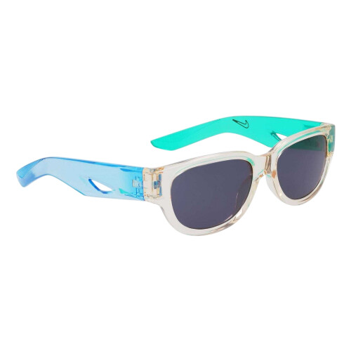 Nike (One Size, Coconut Milk/Navy) Nike II Plastic Rectangle Sunglasses