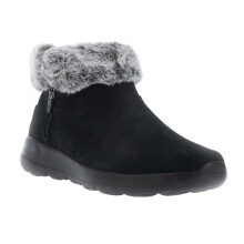 (6 UK, Black) Skechers Womens/Ladies On The Go Joy Suede Faux Fur Trim Ankle Boots