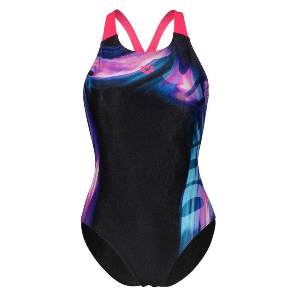 Arena (8 Uk, /Pink) Womens/Ladies Dreamhline Abstract One Piece Swimsuit Black