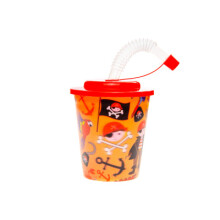 Pirate Drinking Cup Tumbler With Straw