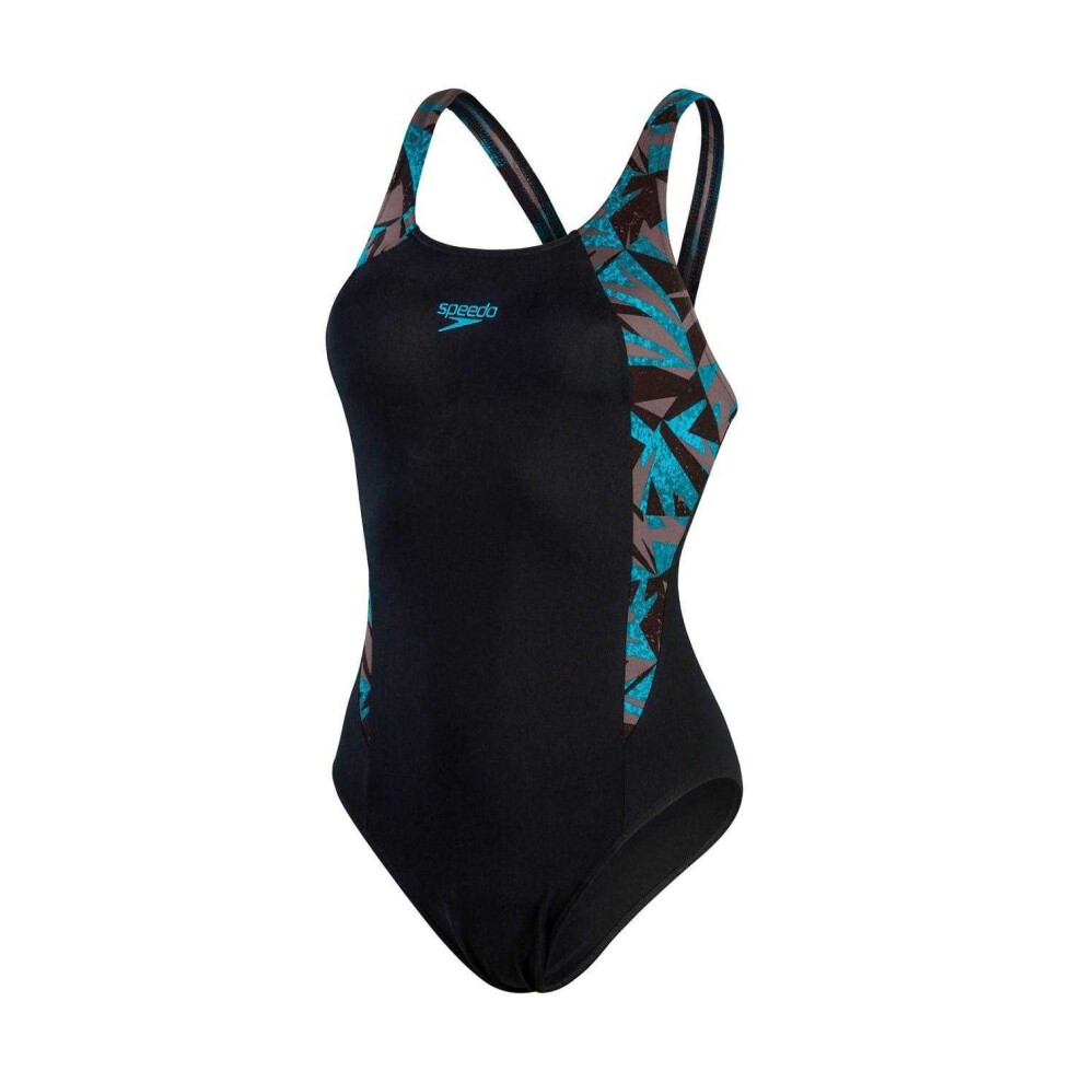Speedo Womens/Ladies Hyperboom Splice Digital Print One Piece Swimsuit