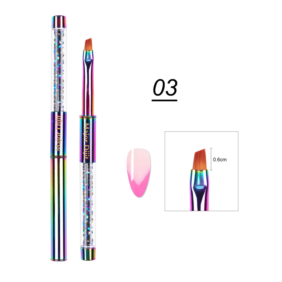 (BEST184-03) Color-plated manicure color light therapy pen pull line dot drill pen painting pen round head gradient dot drill wax head