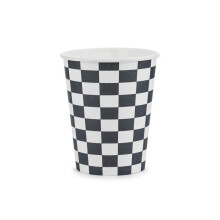 Racing Cars Checkered Flag Paper Cups, (Pack of 6)