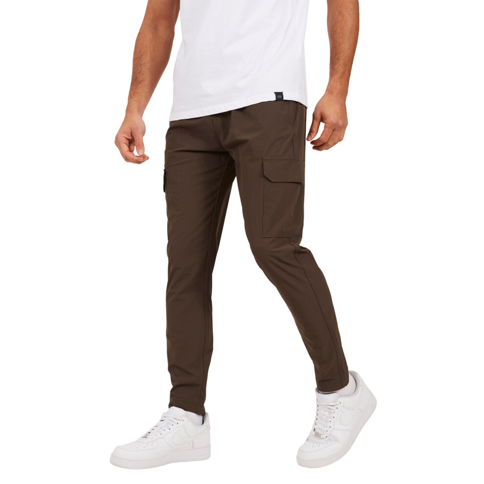 Brave Soul (Xs, Khaki) Mens Ripstop Cargo Trousers