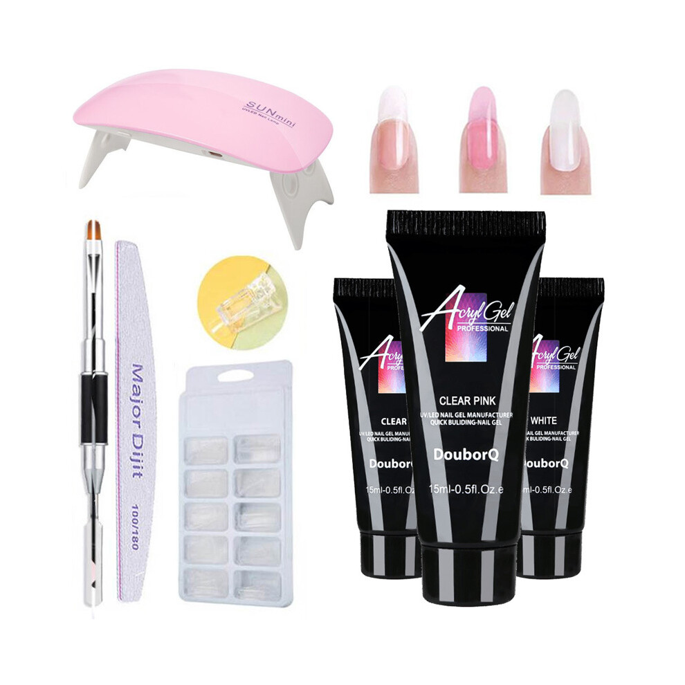(10#) Poly gel manicure quick-drying phototherapy gel multi-color extension gel 15ml set