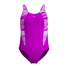 (13 Years, Diva Pink) Speedo Girls Hyperboom Splice Shattered One Piece Swimsuit