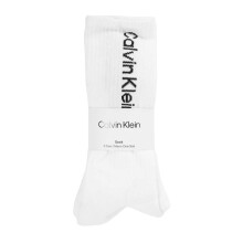(7 UK-11 UK, White) Calvin Klein Mens Lettering Crew Socks (Pack of 3)