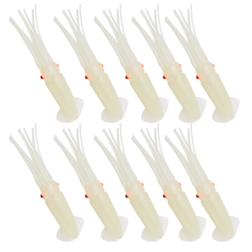 12cm Glow Squid Jig Lures Set of 10