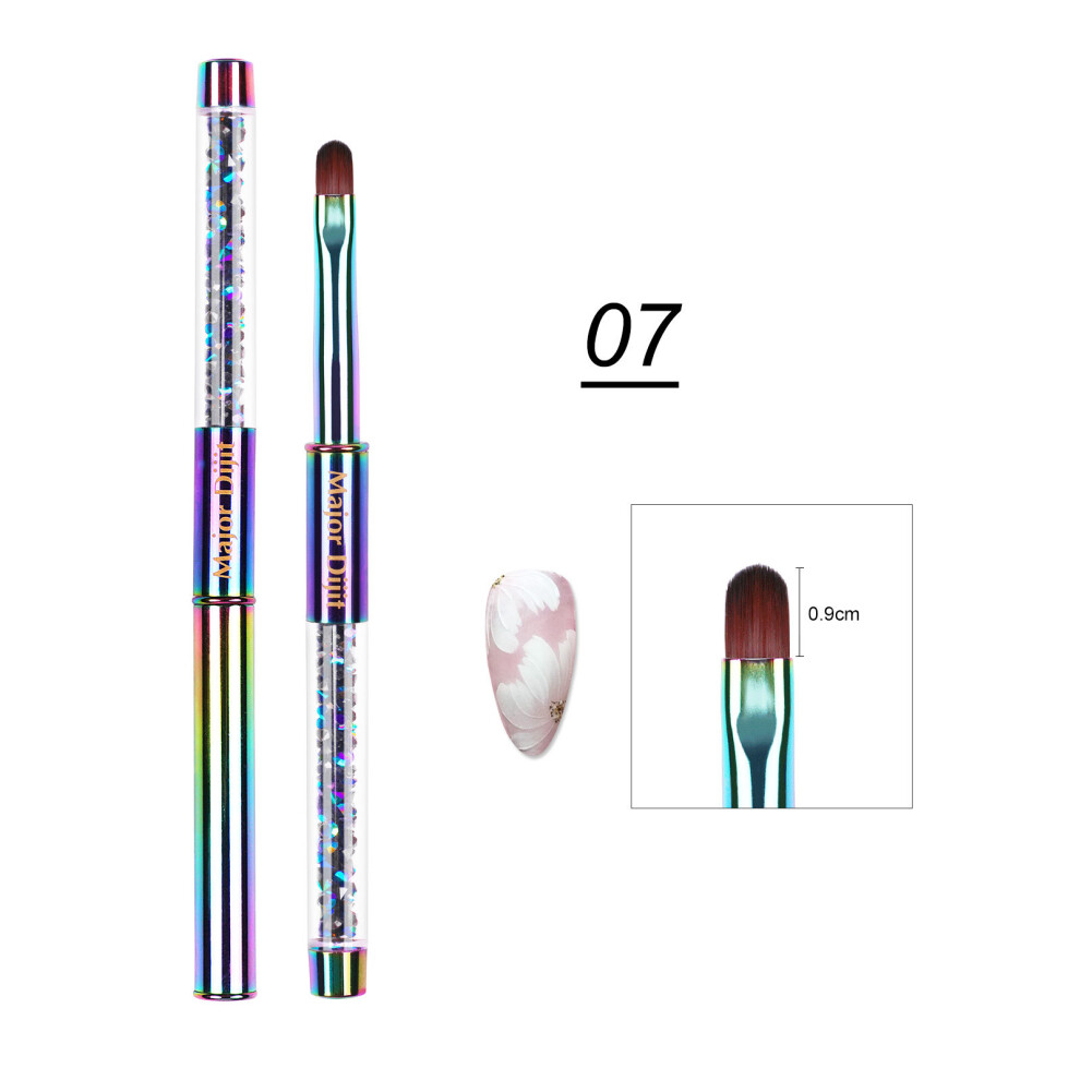 (BEST184-07) Color-plated manicure color light therapy pen pull line dot drill pen painting pen round head gradient dot drill wax head